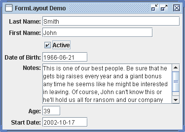 FormLayoutDemo